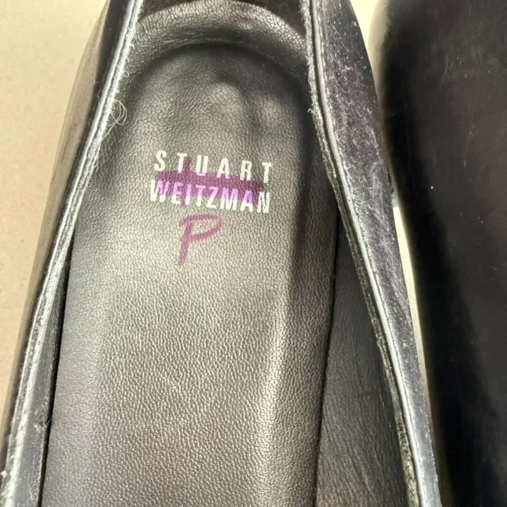 Stuart Weitzman Flip Leather Heels Women 9 Brown‎ Business Officecore